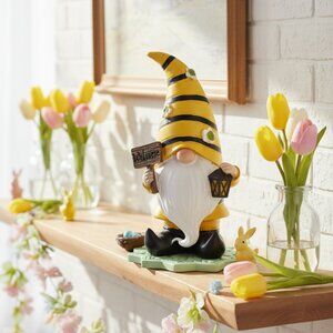 Welcome Bee Gnome Figurine Easter Table Decoration Spring Decor Gift